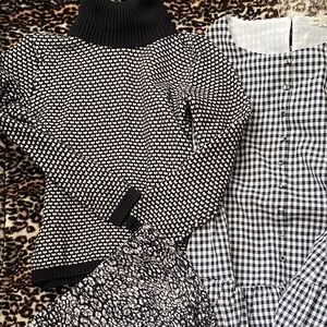 Bundle Black and White dressy clothes, sweater, dress and skirts